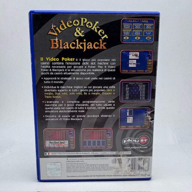 Video Poker & Blackjack PS2 Playstation 2 PAL ITA (USATO)