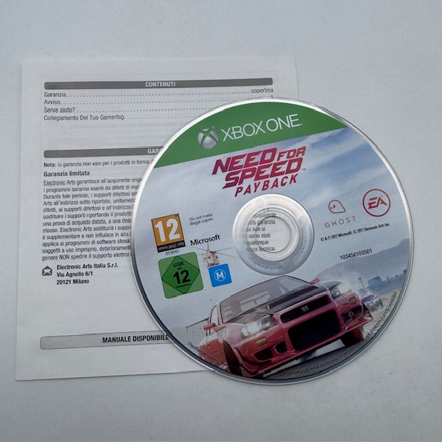 Need for Speed Payback Xbox One/Series X PAL ITA (USATO)