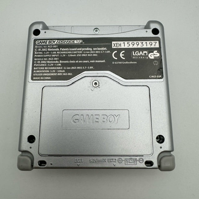 Console Nintendo Game Boy Advance SP Argento/Silver AGS-001