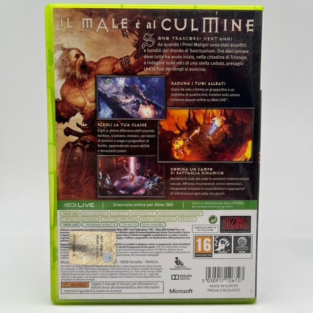 Diablo III 3 Microsoft Xbox 360 Pal Ita (USATO)