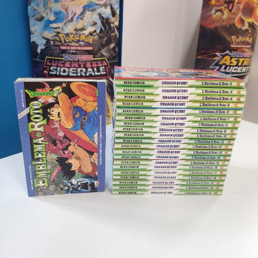 Dragon Quest L'Emblema Di Roto Manga Star Comics Serie Completa 1998, costa verde e bianca