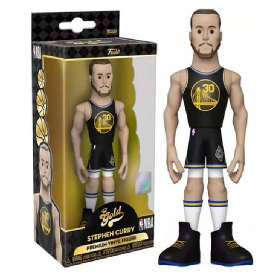 Confezione originale Funko con loghi Gold Stephen Curry colori marrone nero bianco giallo