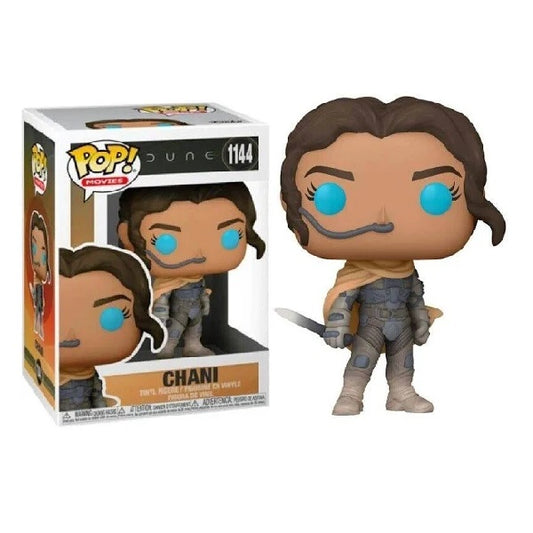 Confezione originale Funko con loghi Dune Chani colori azzurro grigio marrone
