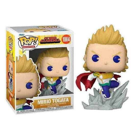 Confezione originale Funko con loghi My Hero Academia Mirio Togata colori giallo rosso blu
