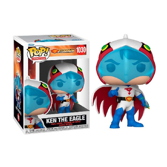 Confezione originale Funko con loghi Gatchaman Ken The Eagle colori bianco rosso azzurro