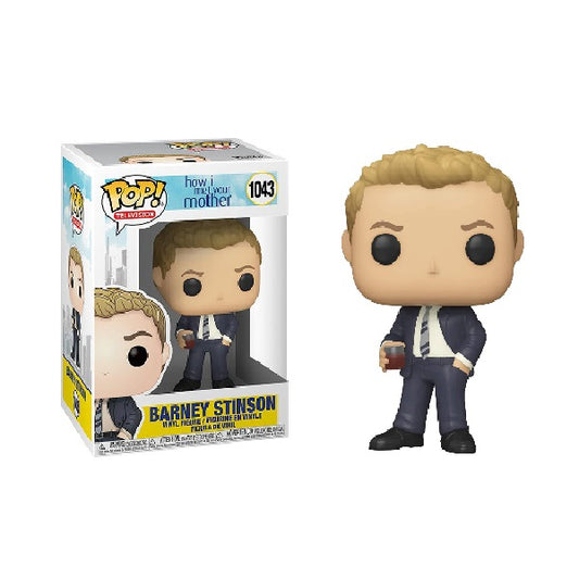 Confezione originale Funko con loghi How I Met Your Mother Barney Stinson colori bianco blu giallo nero