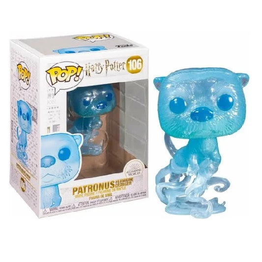 Confezione originale Funko con loghi Harry Potter Patronus Hermione Granger colori bianco azzurro oro