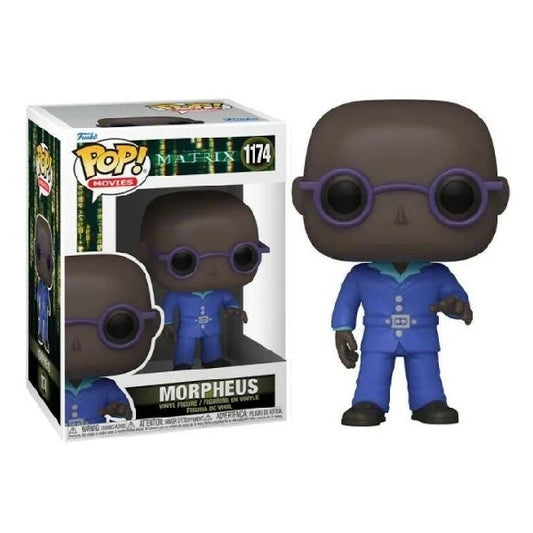Confezione originale Funko con loghi Matrix Morpheus colori marrone blu viola