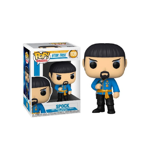 Confezione originale Funko con loghi Star Trek Spock colori nero azzurro giallo