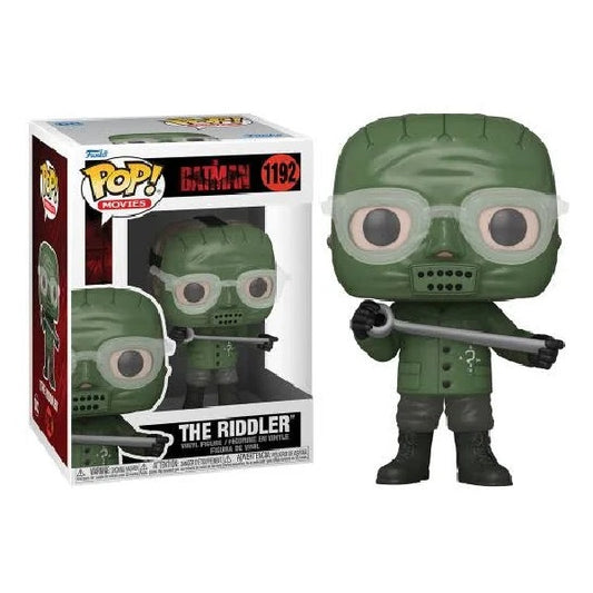 Confezione originale Funko con loghi The Batman The Riddler colori bianco nero verde