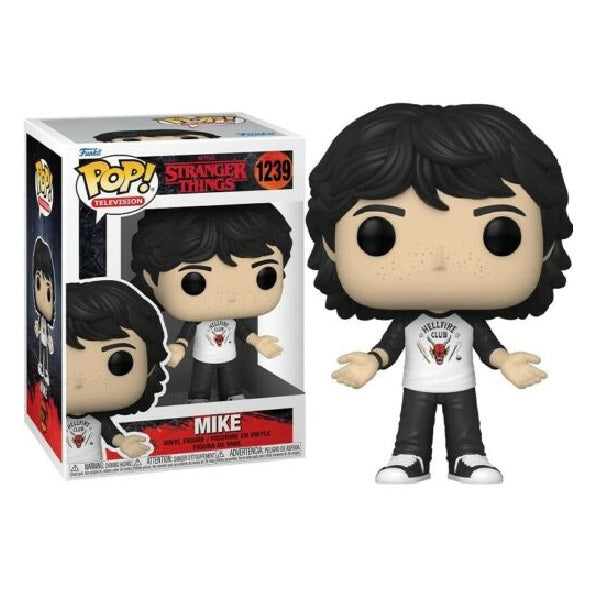 Confezione originale Funko con loghi Stranger Things Mike colori nero bianco rosso