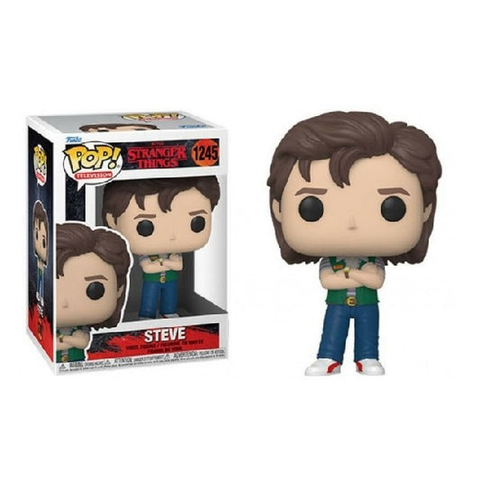 Confezione originale Funko con loghi Stranger Things Steve colori marrone verde blu