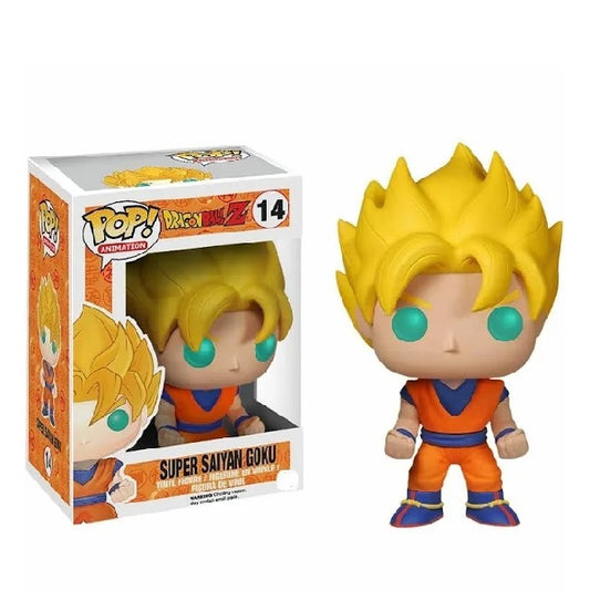 Confezione originale Funko con loghi Dragon Ball Z Super Sayan Goku colori arancione giallo blu