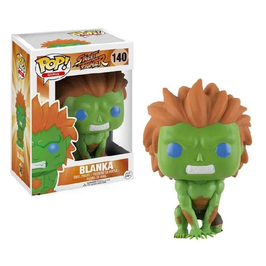 Confezione originale Funko con loghi Street Fighter Blanka colori verde arancione azzurro