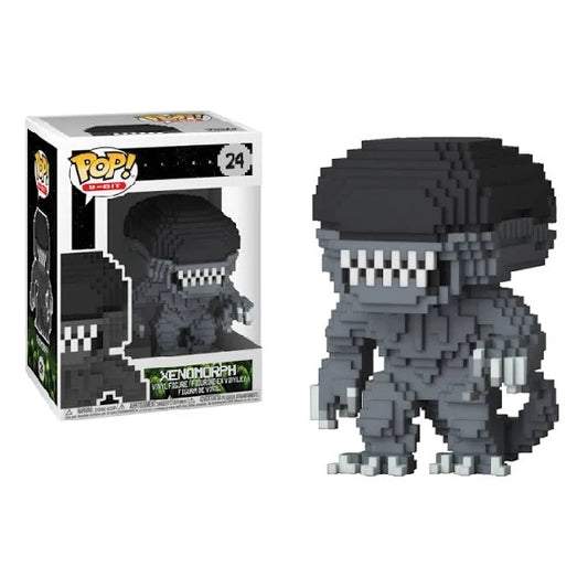 Confezione originale Funko con loghi 8-Bit Alien Xenomorph colori bianco grigio nero