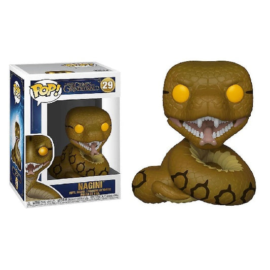 Confezione originale Funko con loghi Crimes Of Grindelwald Nagini colori blu giallo verde nero