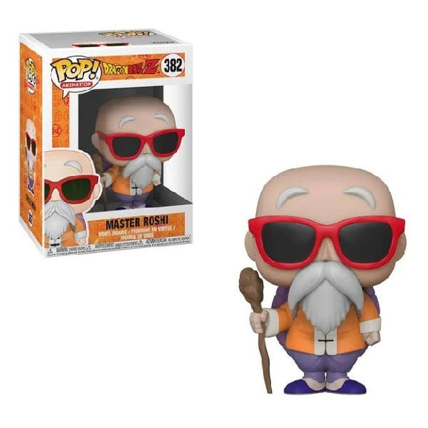 Confezione originale Funko con loghi Dragon Ball Z Master Roshi colori arancione rosso viola