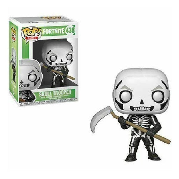 Confezione originale Funko con loghi Fortnite Skull Trooper colori bianco nero verde