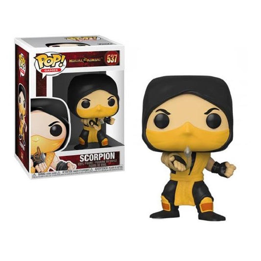 Confezione originale Funko con loghi Mortal Kombat Scorpion colori nero giallo rosa