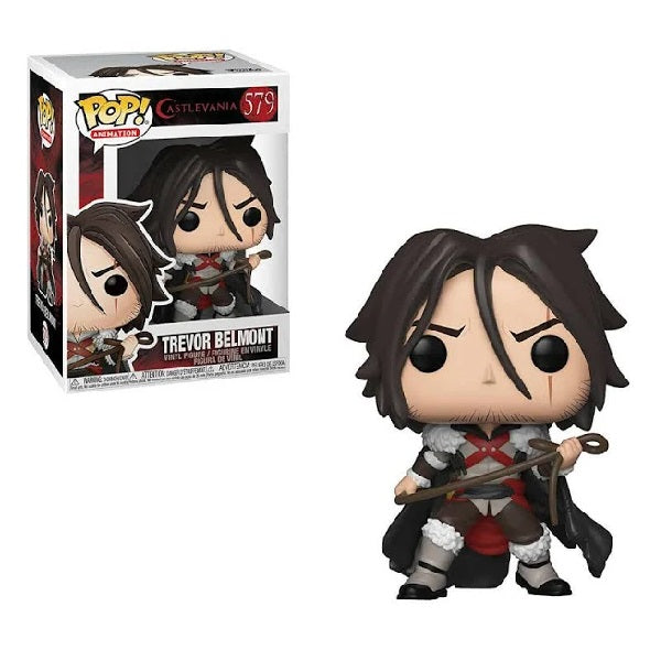 Confezione originale Funko con loghi Castlevania Trevor Belmont colori marrone rosso nero grigio