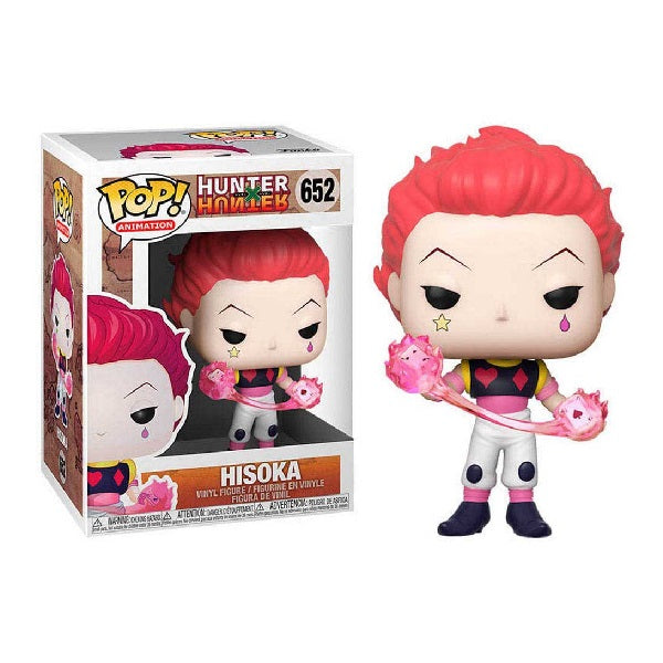 Confezione originale Funko con loghi Hunter X Hunter Hisoka colori rosa blu bianco