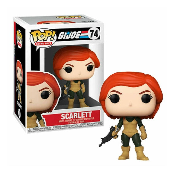 Confezione originale Funko con loghi Gi Joe Scarlett solori arancione nero marrone