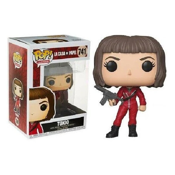 Confezione originale Funko con loghi La Casa De Papel Tokio colori marrone nero rosso