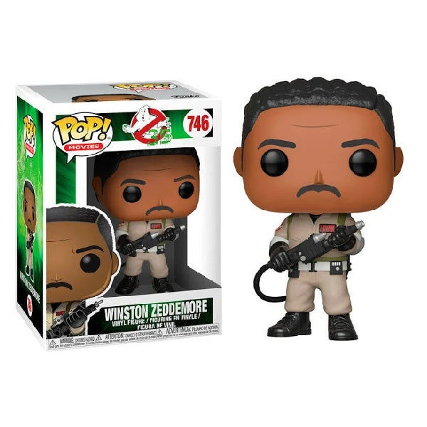 Confezione originale Funko con loghi Ghostbusters Winston Zeddemore colori marrone grigio verde
