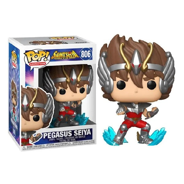 Confezione originale Funko con loghi Saint Seiya Pegasus Seiya colori blu argento rosso