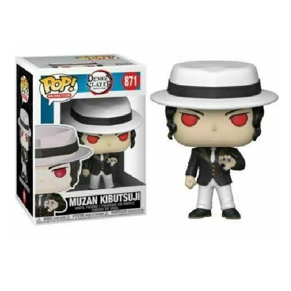 Confezione originale Funko con loghi Demon Slayer Muzan Kibutsuji colori azzurro bianco nero