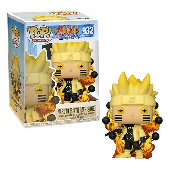 Confezione originale Funko con loghi Naruto Shippuden Naruto Sixth Path Sage colori giallo nero arancione