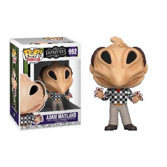 Confezione originale Funko con loghi Beetlejuice Adam Maitland colori bianco nero marrone
