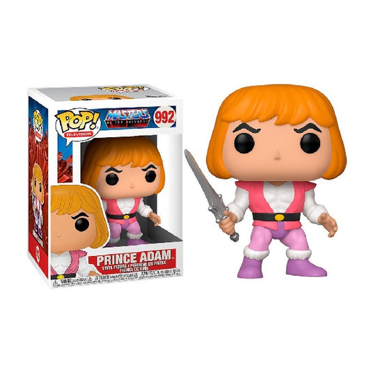 Confezione originale Funko con loghi Masters Of The Universe Prince Adam colori giallo bianco rosa viola