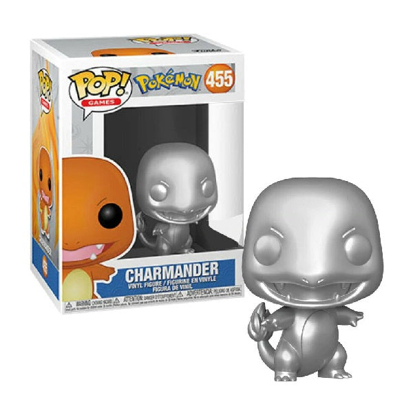 Confezione originale Funko con loghi Pokemon Charmender (Silver Edition) colori argento bianco arancione azzurro