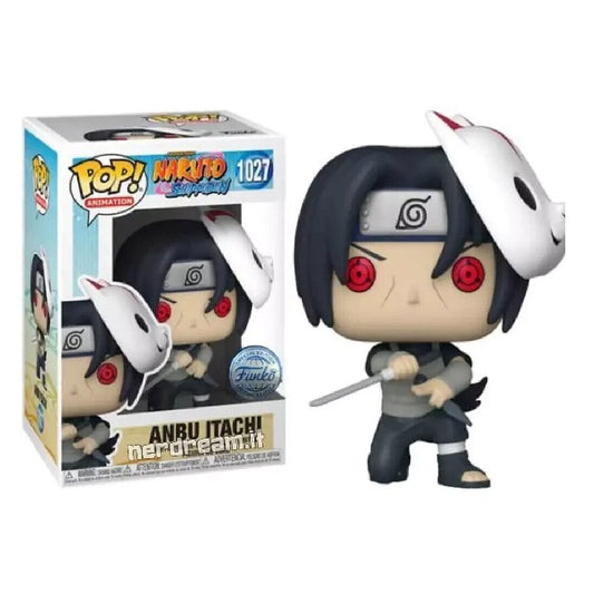 Confezione originale Funko con loghi Naruto Shippuden Anbu Itachi colori bianco nero rosso