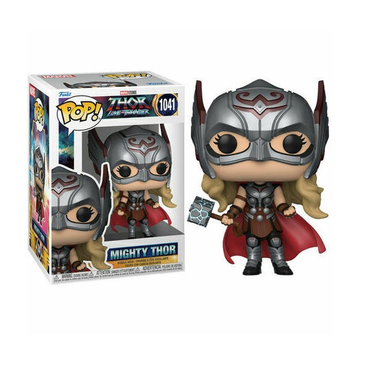 Confezione originale Funko con loghi Thor Love And Thunder Mighty Thor colori rosso grigio marrone nero
