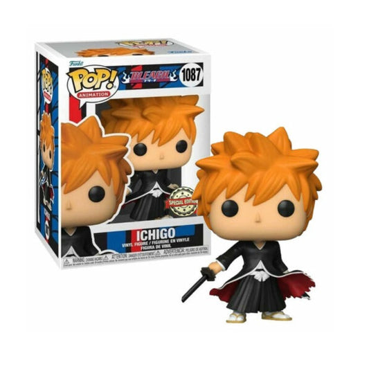 Confezione originale Funko con loghi Bleach Ichigo colori bianco nero rosso arancione