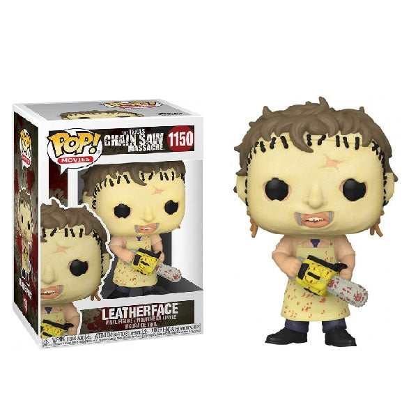 Confezione originale Funko con loghi The Texas Chainsaw Massacre Leatherface colori marrone nero giallo