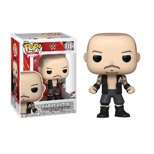 Confezione originale Funko con loghi WWE Randy Orton colori nero rosa grigio