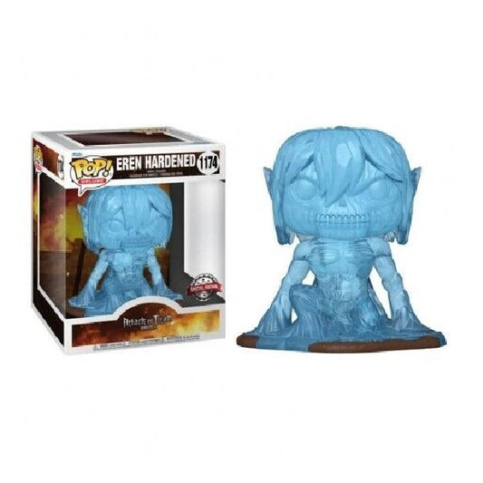 Confezione originale Funko con loghi Attack On Titan Eren Hardened colori azzurro nero