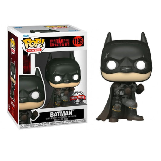 Confezione originale Funko con loghi The Batman Batman colori bianco nero grigio