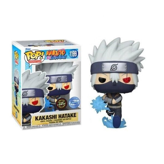 Confezione originale Funko con loghi Naruto Shippuden Kakashi Hatake Chase colori nero rosso grigio azzurro