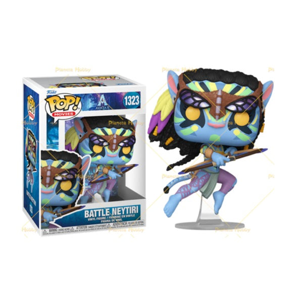 Confezione originale Funko con loghi Avataer Battle Neytiri colori viola giallo azzurro nero