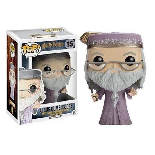 Confezione originale Funko con loghi Harry Potter Albus Dumbledore colori viola grigio nero