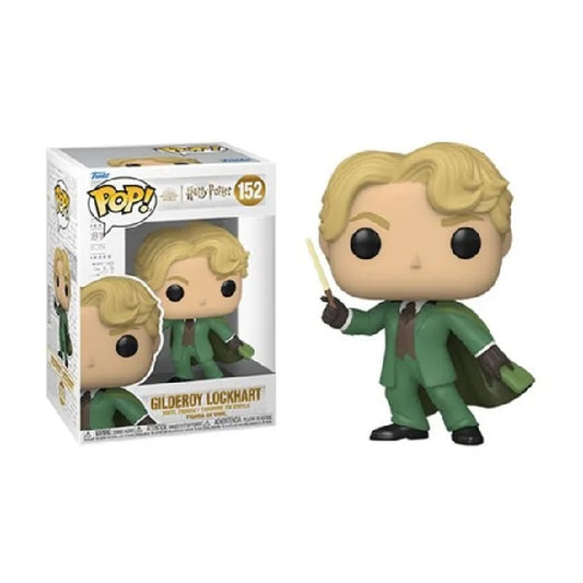 Confezione originale Funko con loghi Harry Potter Gilderoy Lockhart colori giallo nero verde