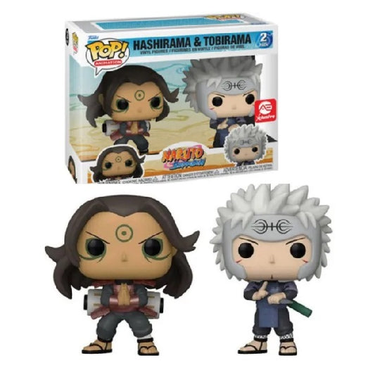 Confezione originale Funko con loghi Naruto shippuden 2 Pack Hashirama & Tobirama colori nero bianco grigio