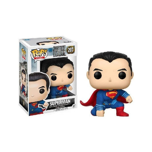 Confezione originale Funko con loghi Justice League Superman colori nero blu rosso giallo