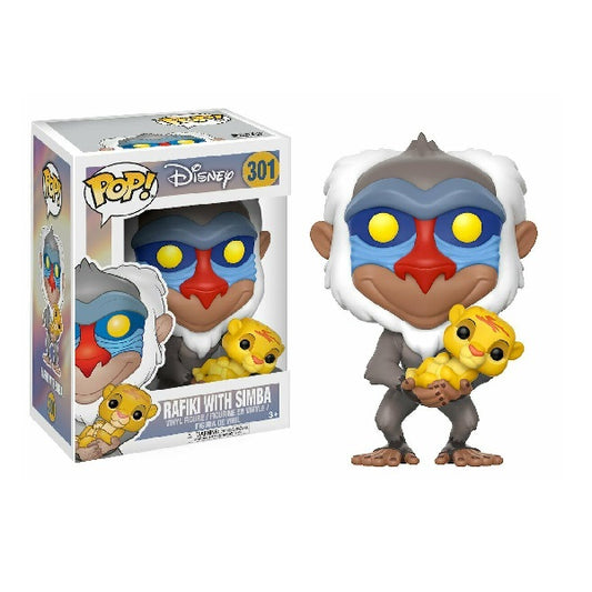 Confezione originale Funko con loghi Disney Rafiki With Simba colori grigio giallo azzurro rosso