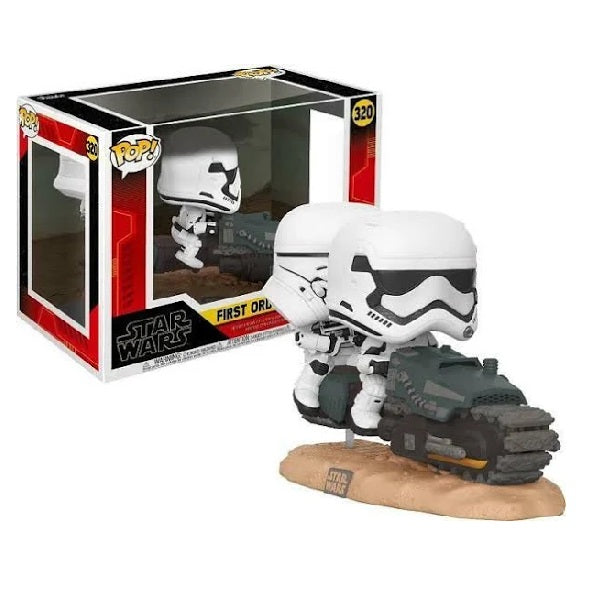 Confezione originale Funko com loghi Star Wars First Order Tread Speeder colori bianco nero marrone