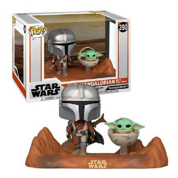 Confezione originale Funko con loghi Star Wars The Mandalorian with The Child colori grigio marrone verde